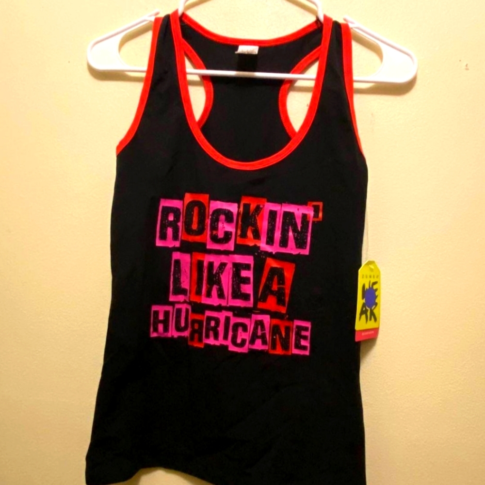 Zumba Active Wear Tank Top Spicy "Rockin' Like A Hurricane"